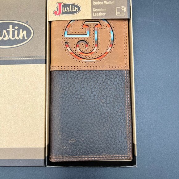 Justin Boots Genuine Leather Rodeo Wallet - Picture 4 of 4